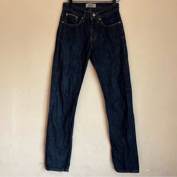Naked Famous indigo Selvedge Jeans Mens 28 Weird Guy Dark Indigo Button Fly - Picture 1 of 9